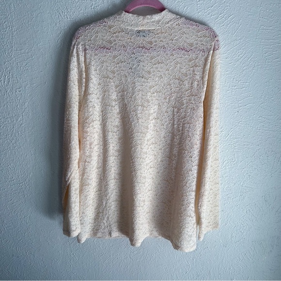 Torrid Stretch Lace Mock Neck Long Sleeve Top Cottagecore Sz 2 - Picture 4 of 5